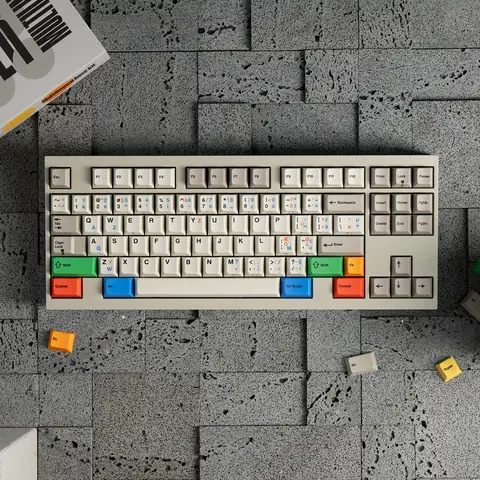 PBTfans Doppelganger Multilingual PC Keycaps Sublimation Retro Keyboard Keycaps Pbt Original Factory For PC Accessories Gifts