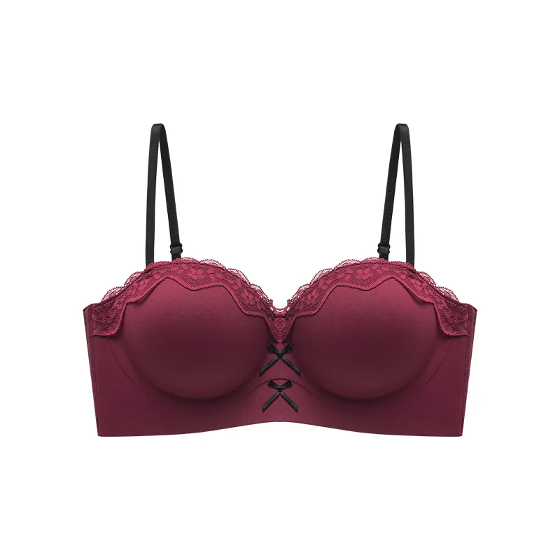 Push-up-BH für kleine Brust, nahtloser Minimizer, gepolstert, dicke Körbchen, kabellos, seitliche Stütze, Anti-Durchhängen, Komfort, MOYISU Sexy AB