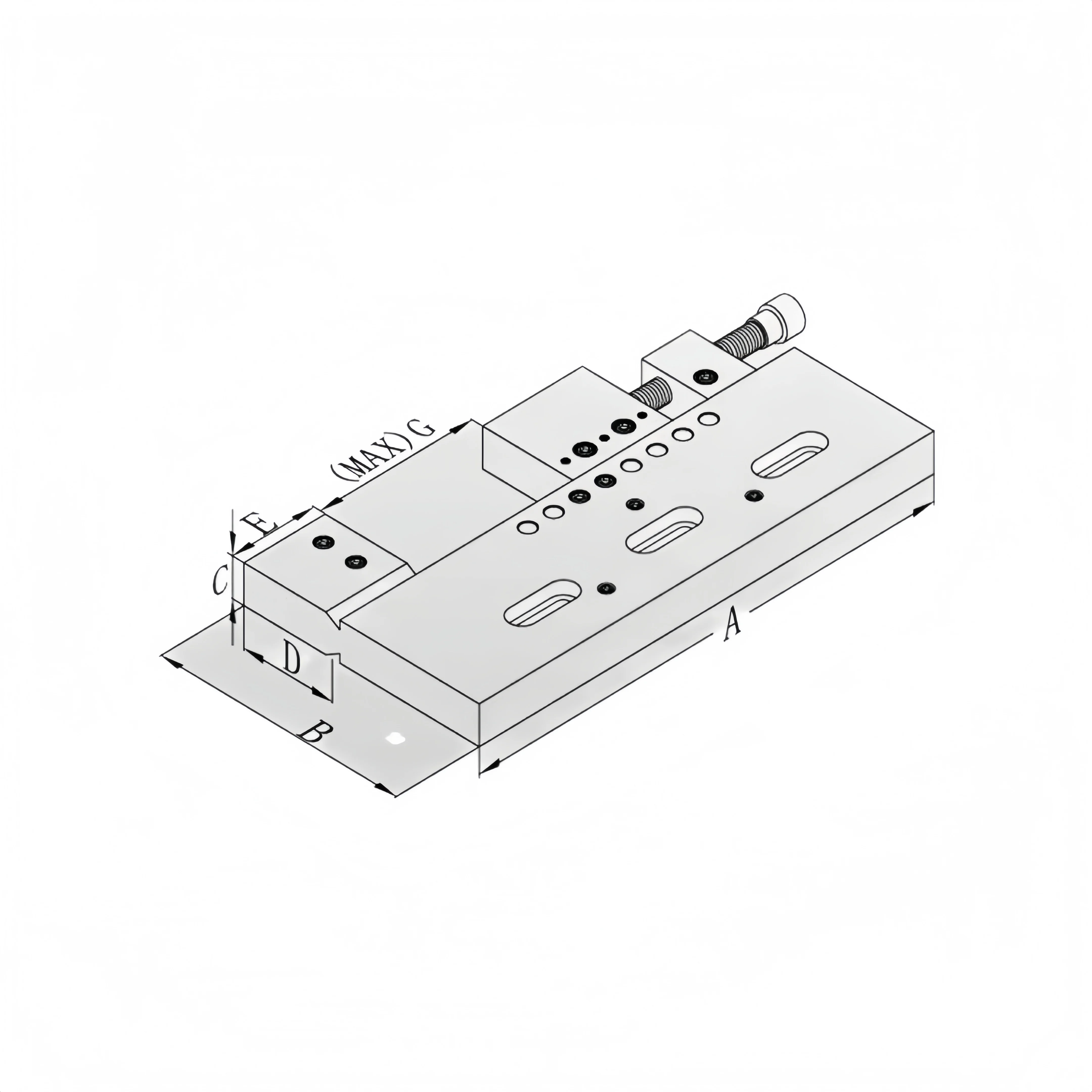 

3A-210008-150 Precision Wire Cut EDM Vise 0.005mm Parallelism Stainless Steel Manual Clamp for Small Workpieces HRC50-55
