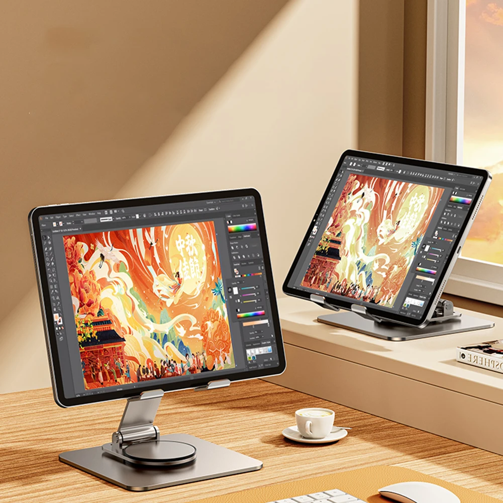 حامل لوحي غير قابل للانزلاق وقابل للطي وحامل سطح المكتب قابل للتعديل لجهاز iPad Pro Air Mini 4-13 بوصة