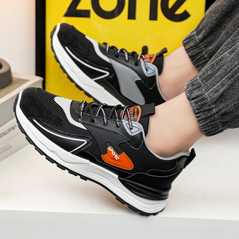 

Men's Thick Soled Sports Shoes Fashionable and Casual Running Shoes Spring and Autumn Mesh Breathable 2025 New Trainer Shoes