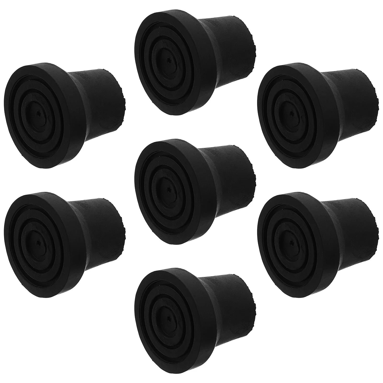 

8Pcs Non-Slip Black Rubber Cane Tips 16mm Universal Replacement for Walking Canes Crutches Walkers Durable Mobility Accessories