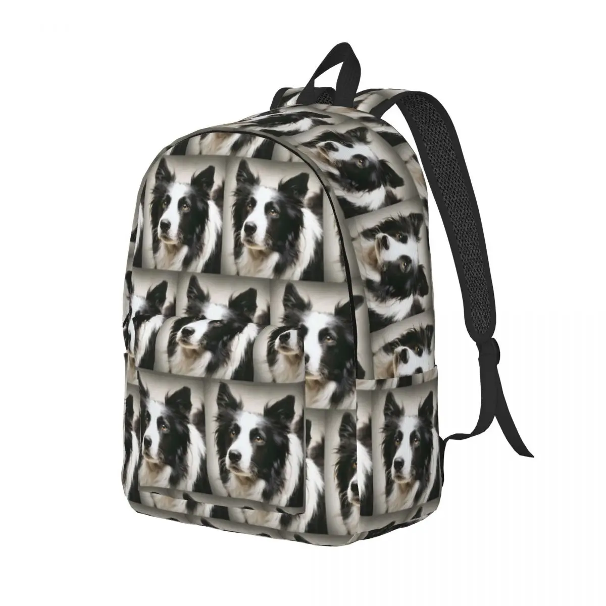 

Working Border Collie Backpack Daypack Large Capacity Children BookBag School Bag Shoulder Bags for Men Women