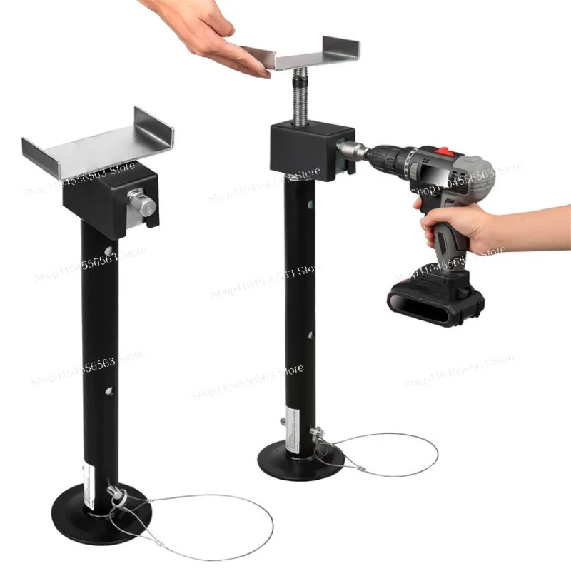 Electric support jack, slide-out structure, universal stable support equipment for RV trailers