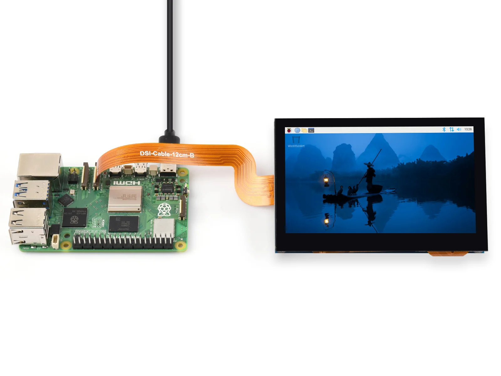 Immagine 7: Cavo flessibile FPC Waveshare DSI da 12 cm, opzioni per 22 pin a 15 pin / doppia spina 22 pin
