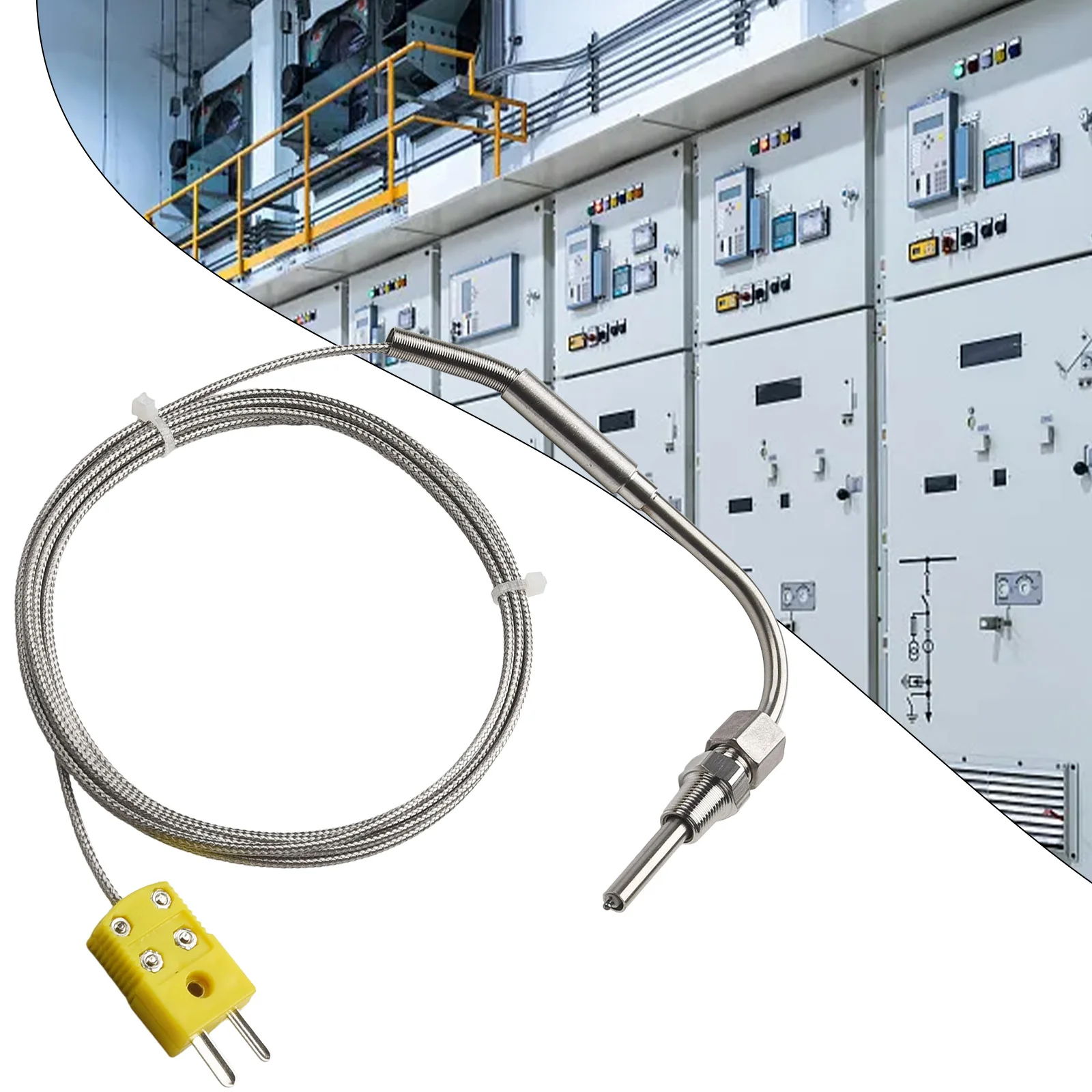 0-1250 ℃   Termopar tipo K 2m /78,74 polegadas EGT EGT K Tipo Termopar Sensores de alta temperatura Conector tipo K Roscas NPT