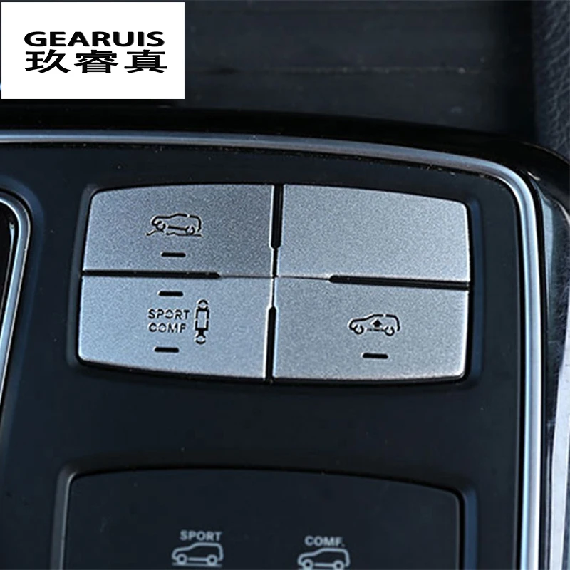 Car Control multimedia Suspension system Button switch Cover Sticker for Mercedes Benz ML GL GLE GLS class X166 W166 Accessories