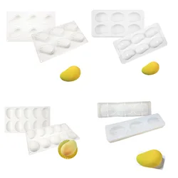 Silicone Mold 3D Mango Shape Kitchen Resin Baking Tool DIY Fruit Cake Mousse Chocolate Pudding Fudge Lace Decoration Moulds