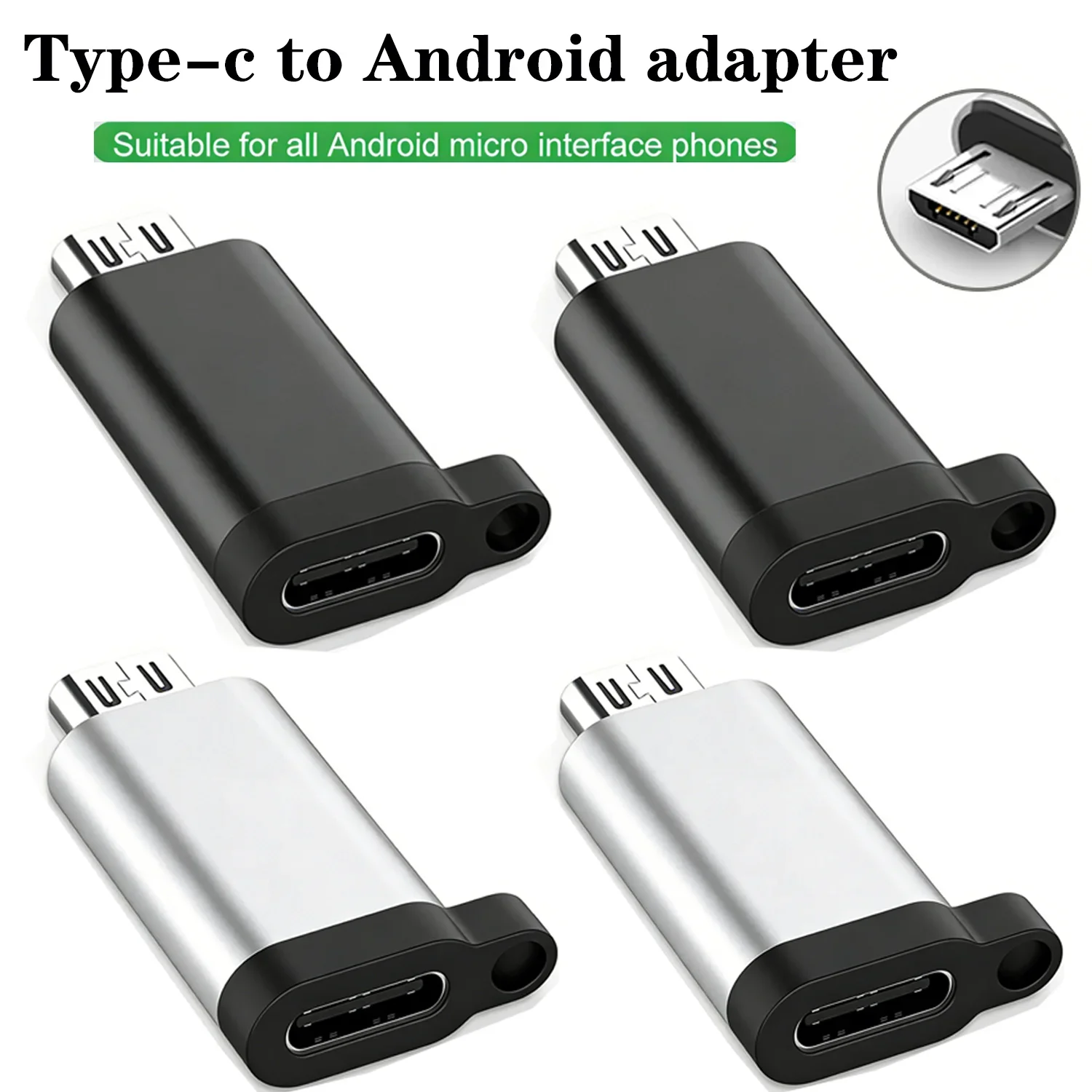 1/2/4PCSUSBType-C Adapter Type C To Micro USB Female To Male Converters For Xiaomi Samsung Charger Data Cable USBC USB C Adapter