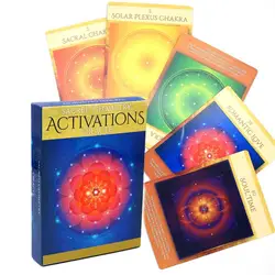 Cartas de baraja de oráculo de activaciones de Geometría Sagrada, Inglés para regalo familiar, juego de cartas de fiesta, juegos de mesa