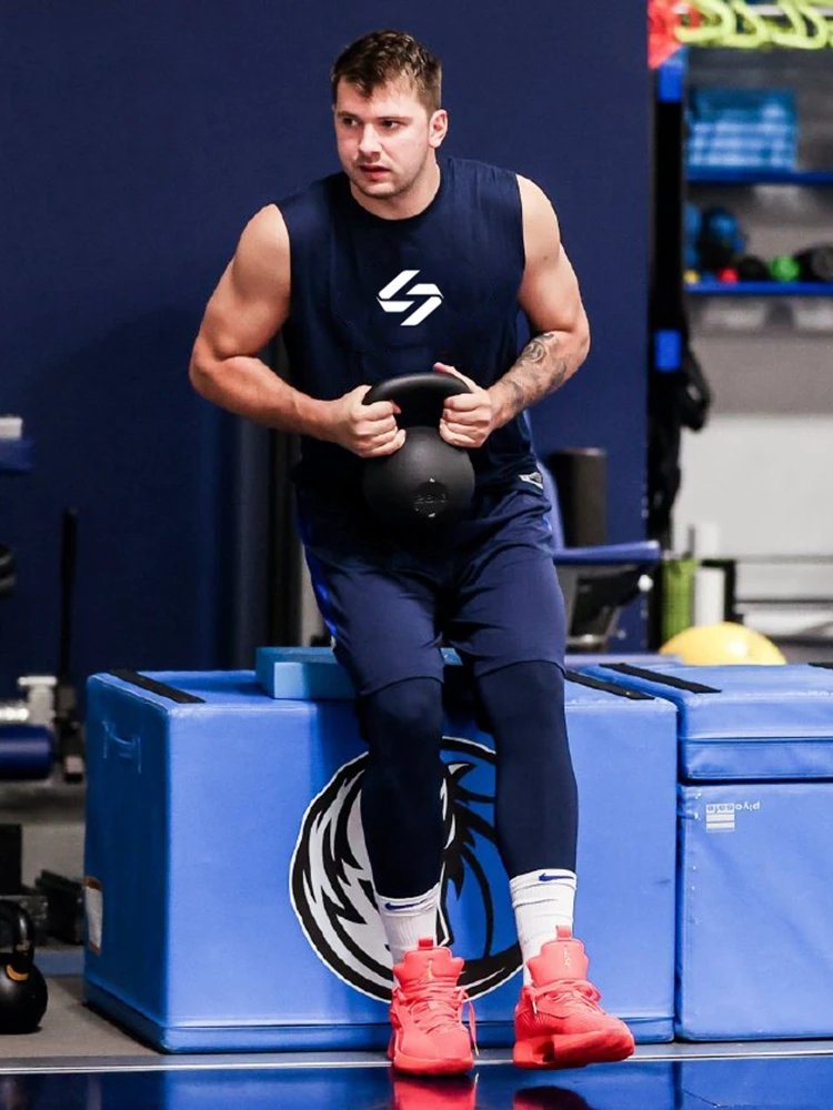 

New Dongqi Baskeall Vest American Training Suit Qui Dry Men's Sports Jersey Running Fitn Svel T-irt