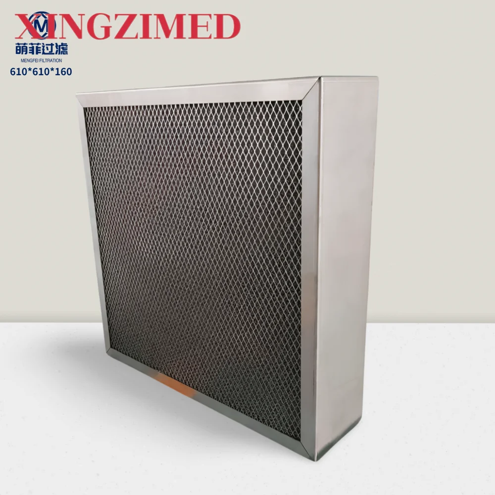 

XINGZIMED Mfiltration Stainless Steel 304 Mesh Factory Custom Washable 61*61*16 cm Panel Air Filter
