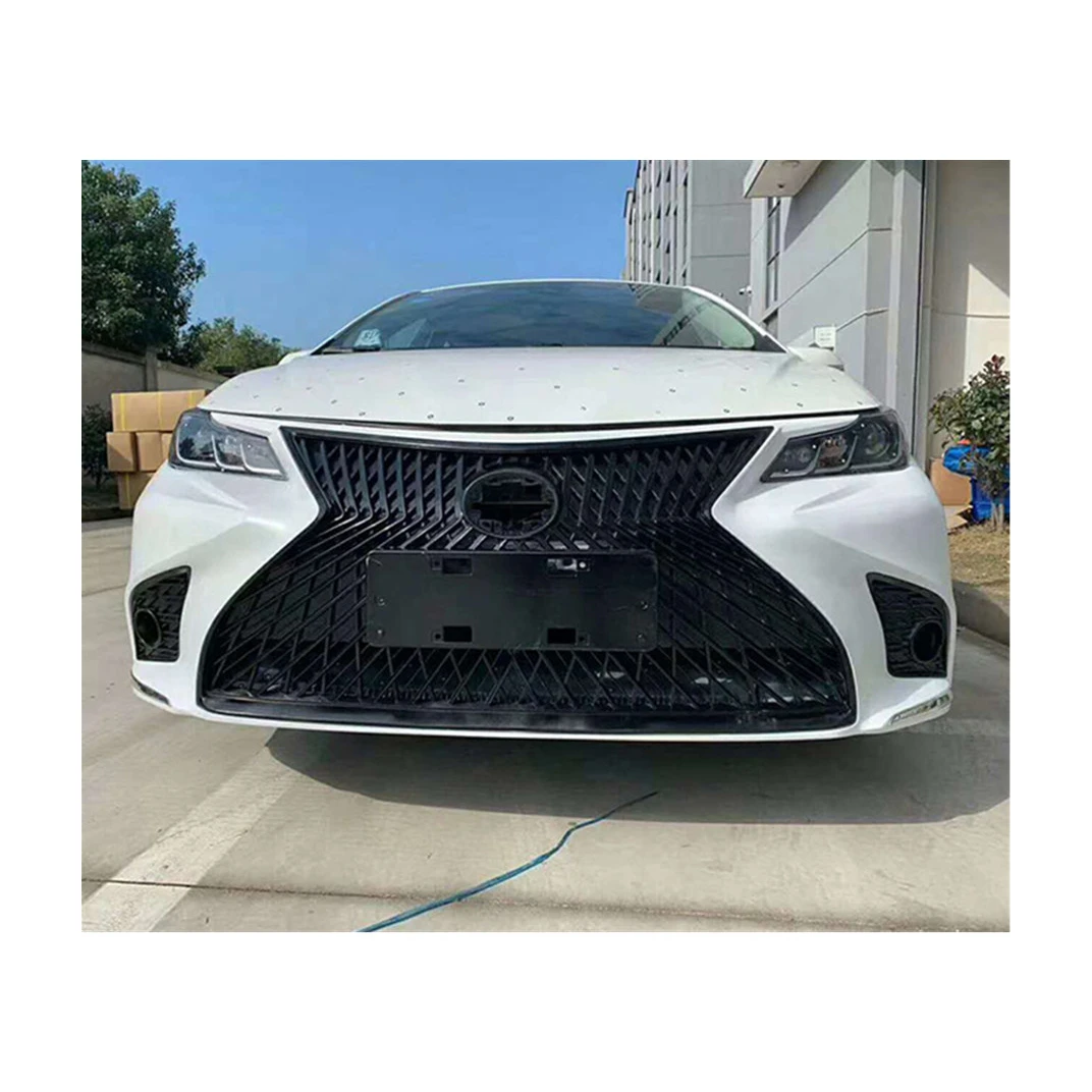 High quality front and rear bumper with grille throat for Toyotas Corolla 2019-2021 change to Lexus LS model