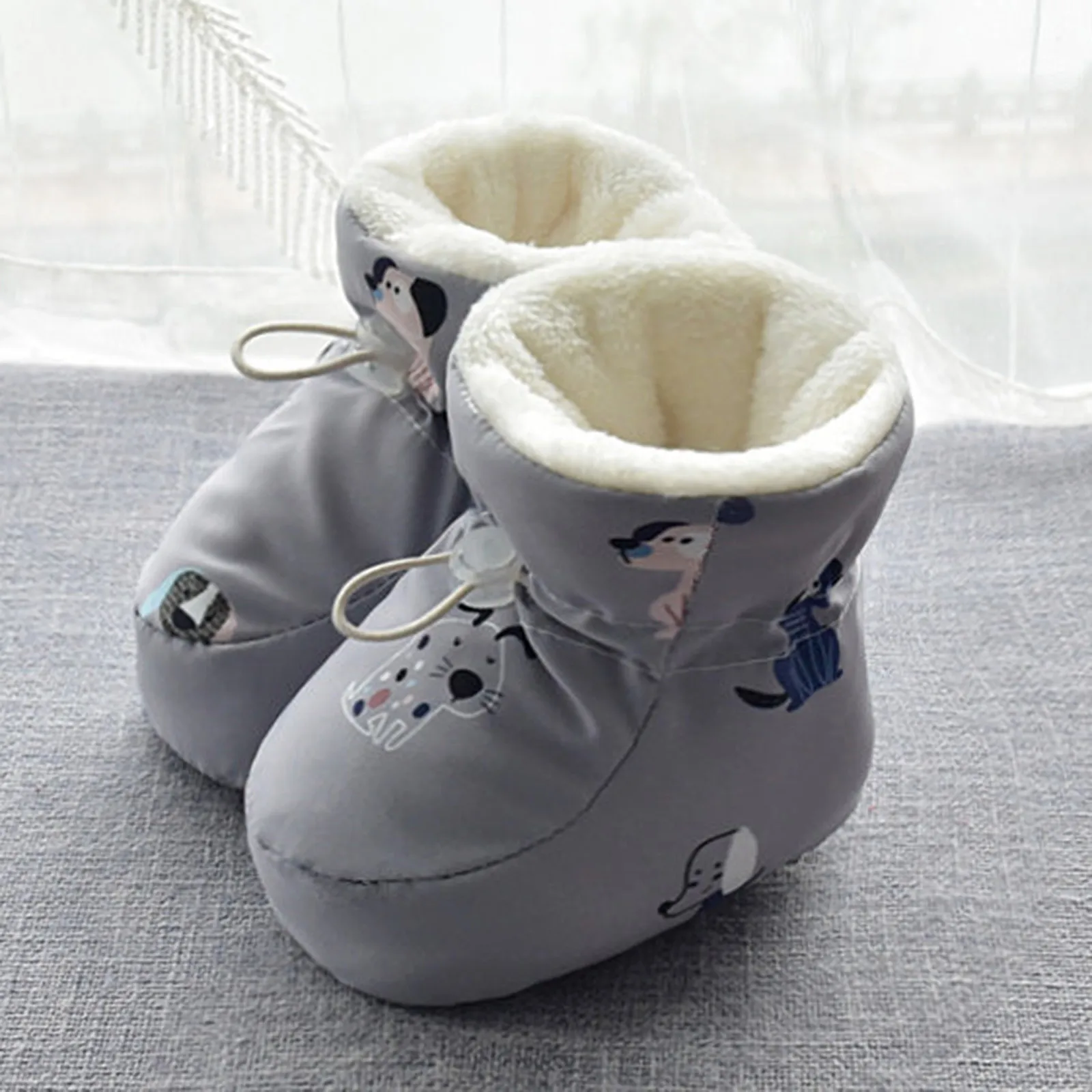 

Infant Baby Girl Winter Clothes Kids Shoes Cotton Shoes Plus Velvet Thick Warm Soft Soled Shoes Cute Baby Cowboy Boots for Girls