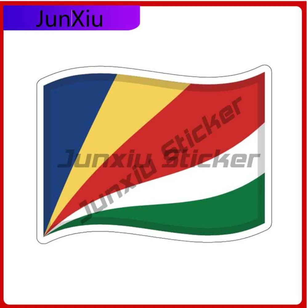 

Seychelles Flag Sticker Fun Waterproof Decoration Exterior Accessories For Suv Bumper Truck Pickup Camper Car Body Refrigerator