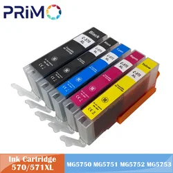 Cartucho de tinta PGI-570 para impresora Canon Pixma, recambio de tinta Compatible con modelo PGI570, 570XL, MG5750, MG5751, MG5752, MG5753, MG6850, TS5050, TS5051, TS5052, CLI-571