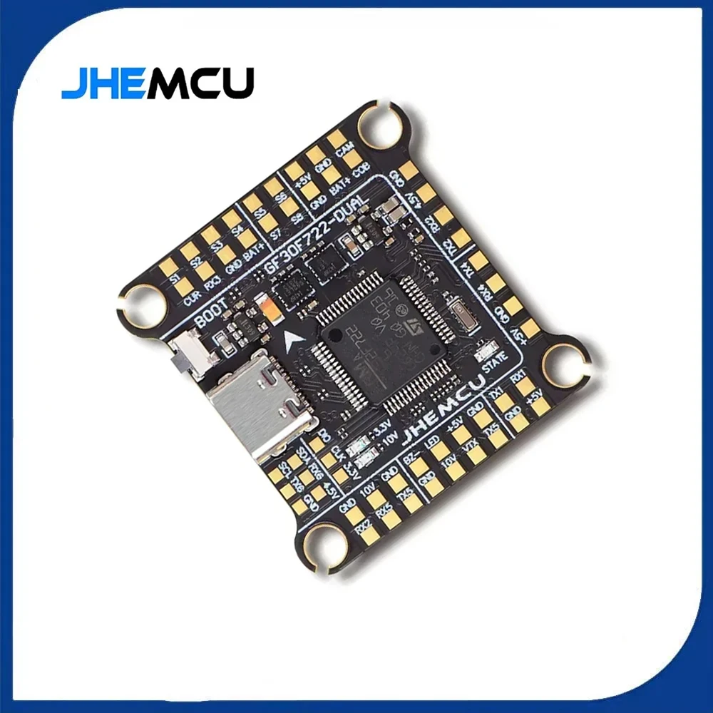 

JHEMCU F7 F722 Flight Controller 60A 4in1 ESC Stack 3-6S, 30.5x30.5mm for FPV Freestyle Drone, Plug and Play Upgrade, Betaflight