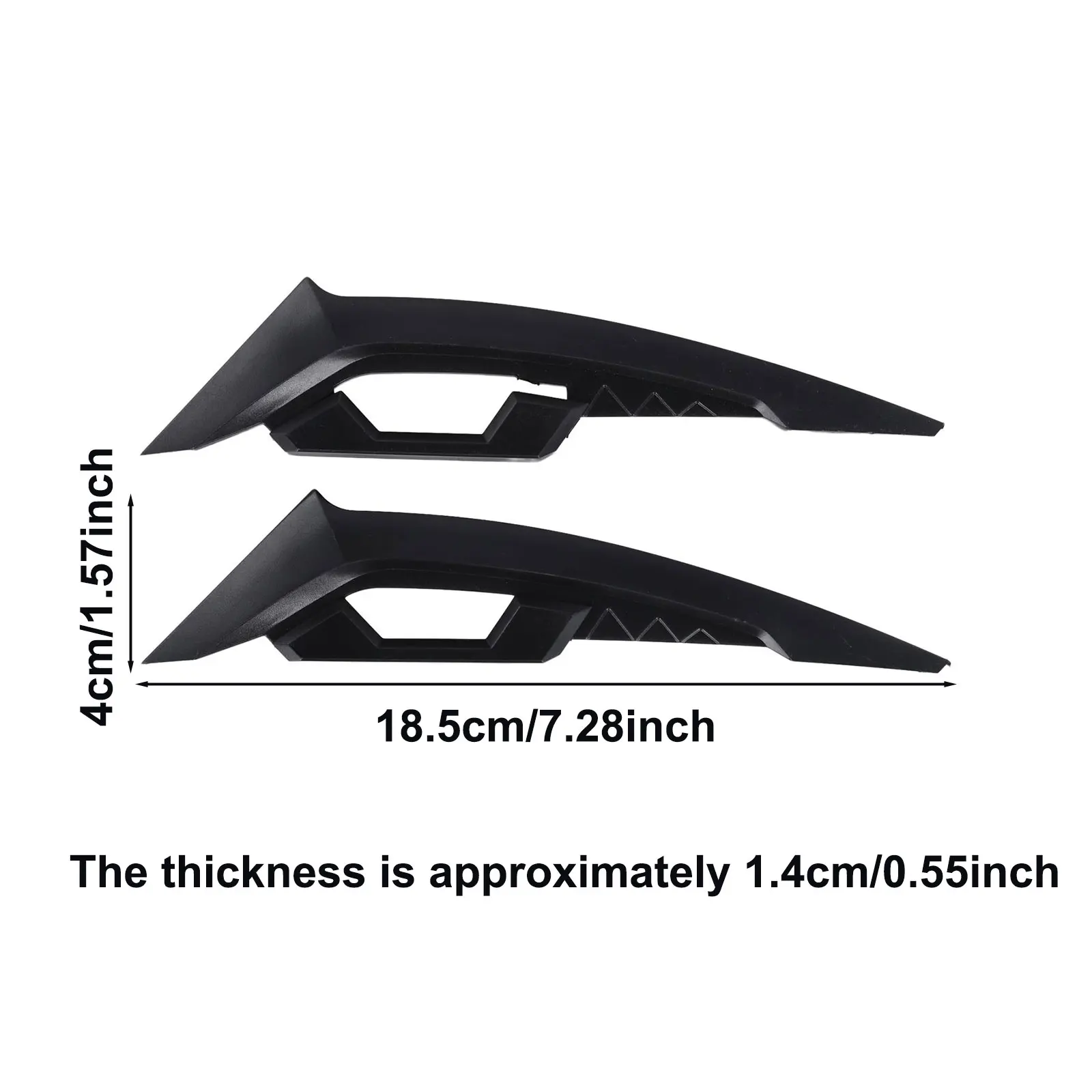 Motorbike Decoration Spoiler Wing Adhesive For Bike Customization ABS Material Anti-corrosion High Universality