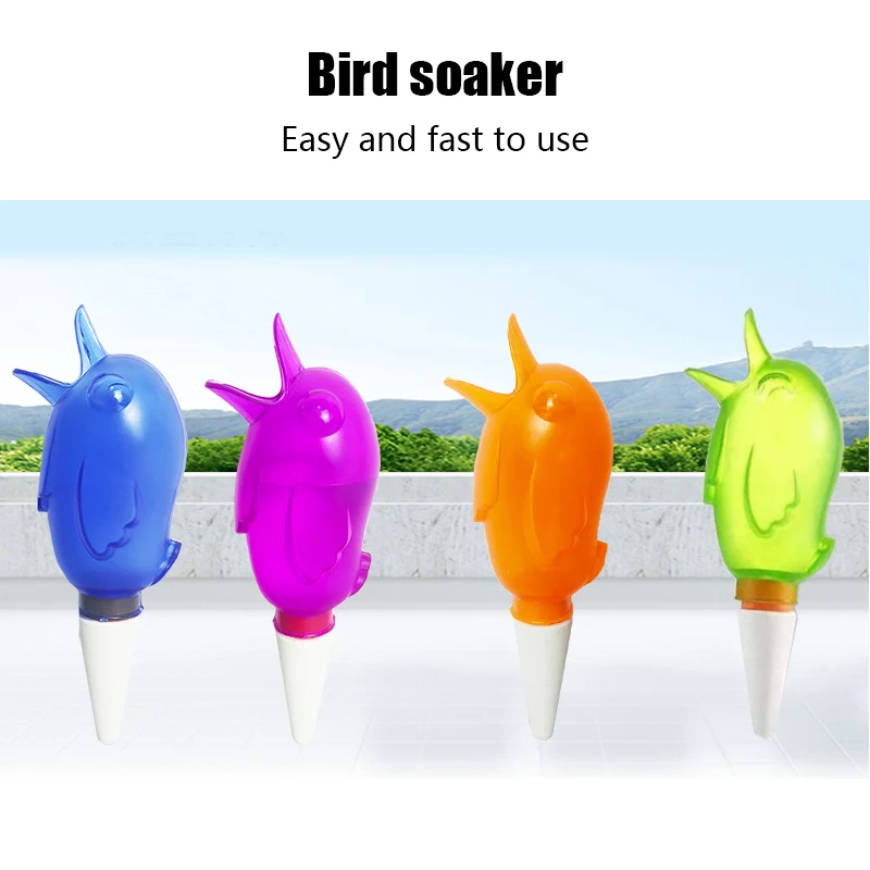 High quality automatic flower waterer plant waterer self watering water balloon bird shaped hand blown plastic view 3