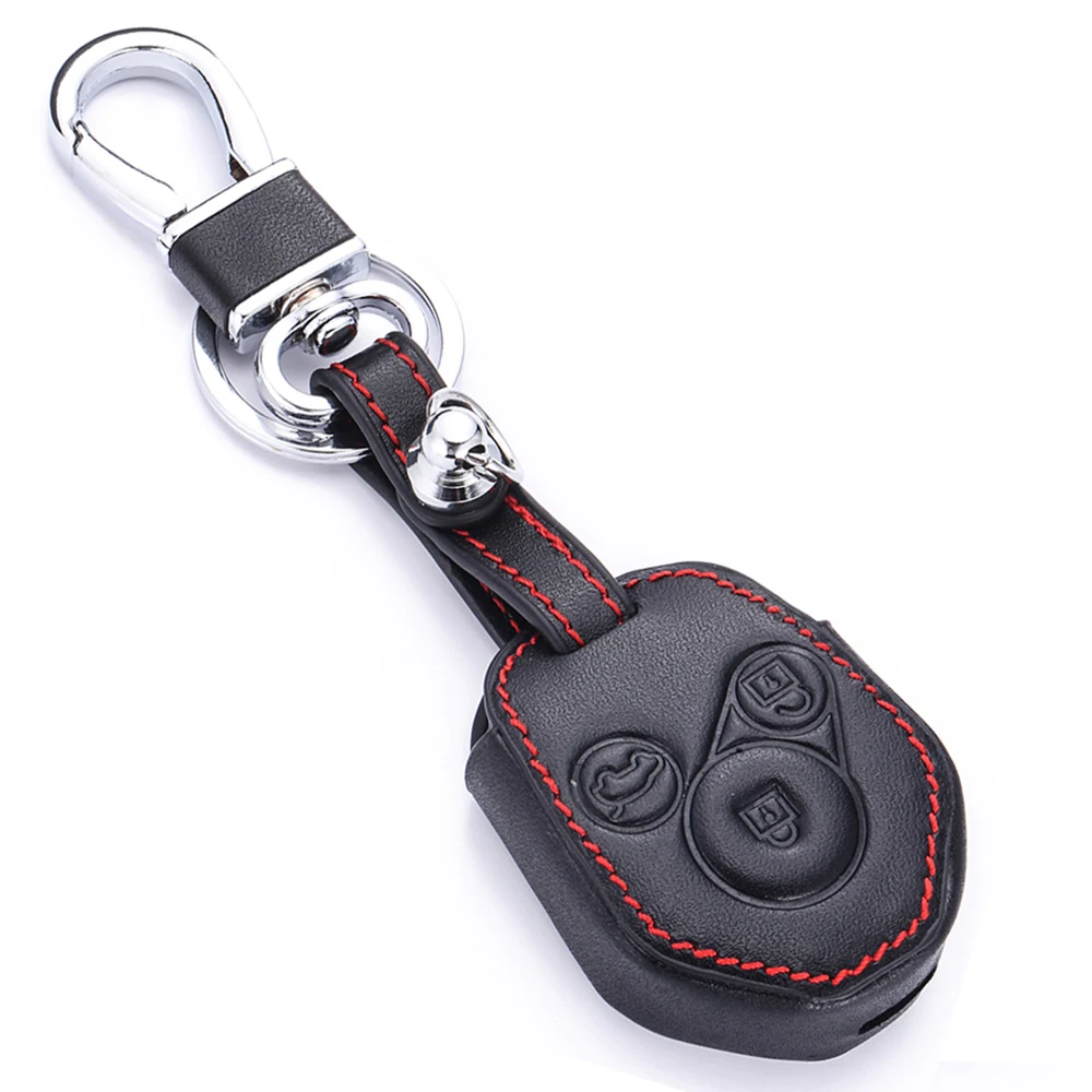 Leather Car Key Case Keychain Cover for Subaru XV WRX V10 Legacy B15 Forester Impreza 2015 2016 2017 Ring Cars Accessories Keys