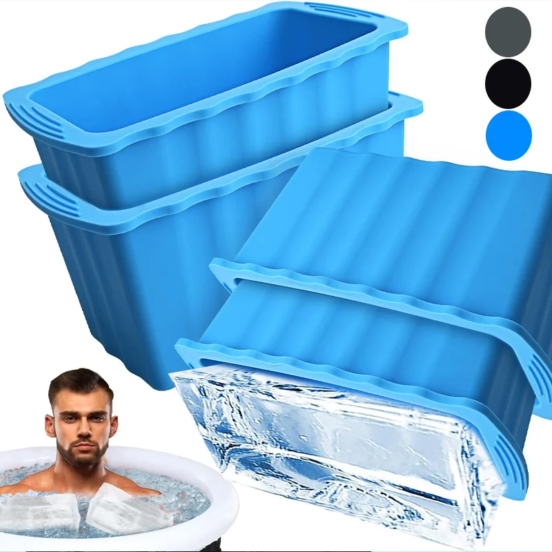 2/1PCS Eiswürfel Form Übergroßen Silikon Eis Kiste Effiziente Einfrieren Eis Bad Große Eiswürfel Form Eis Eimer eis Block Form