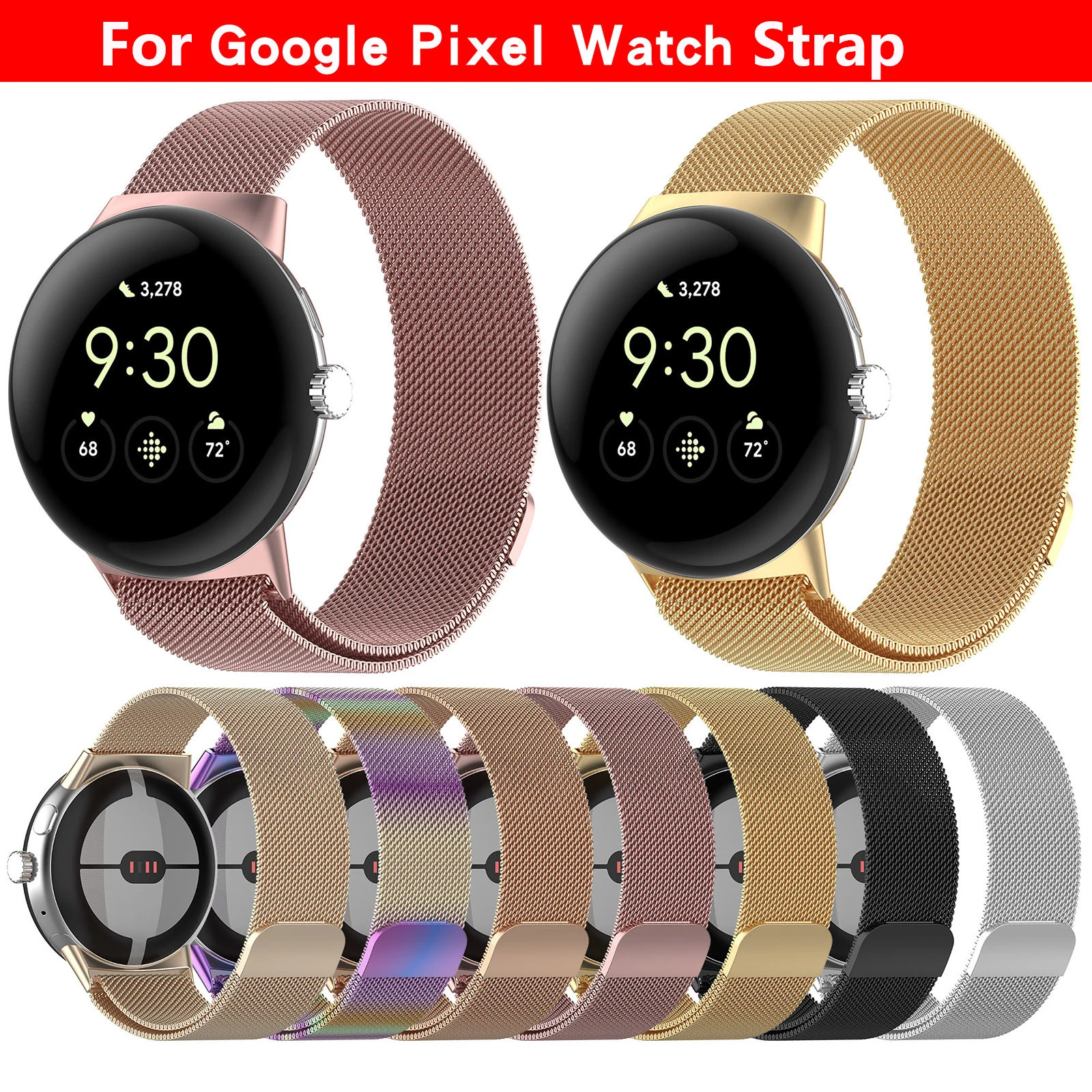 

Metal Straps Pixel Watch band Magnetic Strap For Google Pixel Watch Smartwatch Bracelet stainless steel Watchbands Accesorios