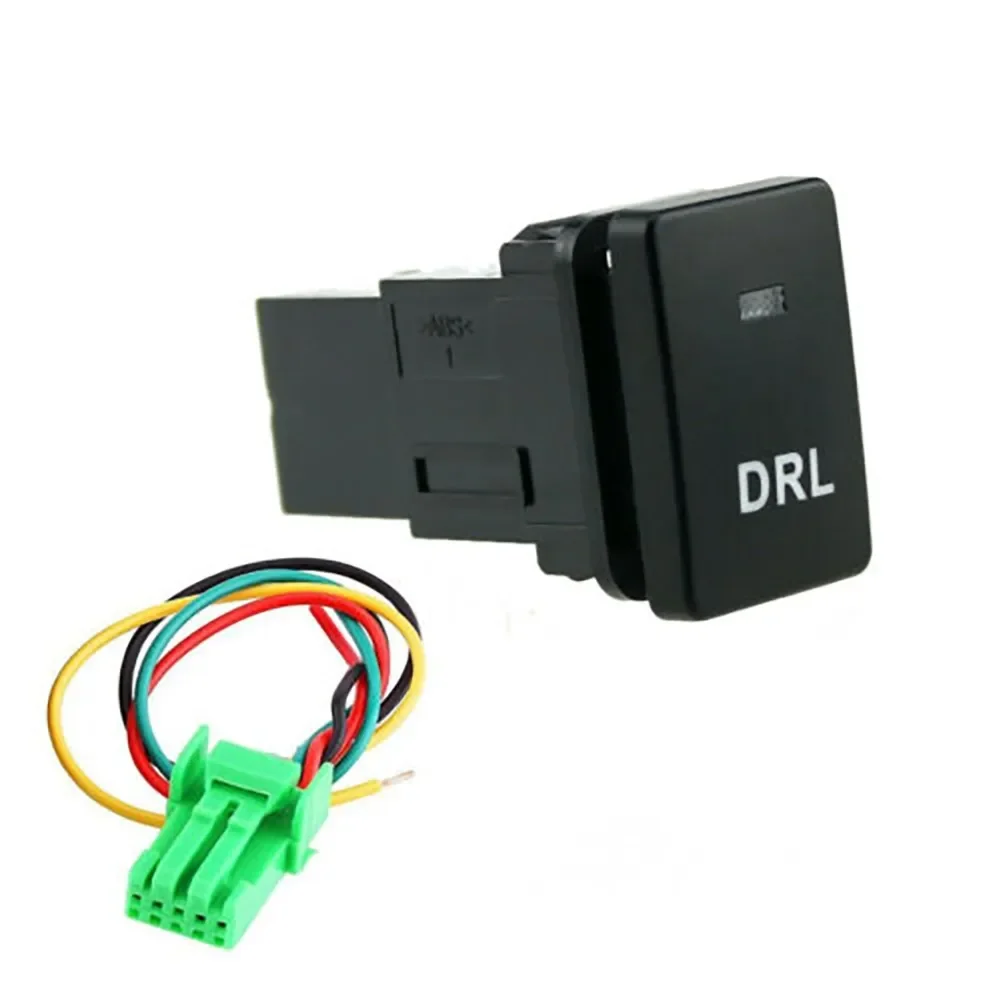 New Practical Push Switch Camera Lights Switch DC 12V DRL 2-LED Plastic Blue Power Lights Push Button Fan Blower