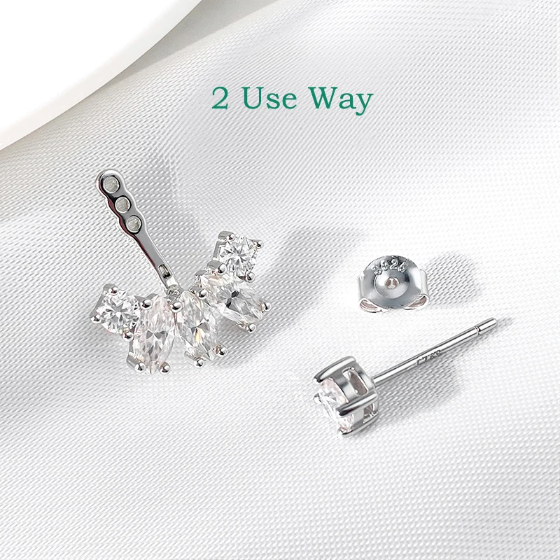 Thumbnail 3 - #33 Trending Moissanite Stud Earrings Right Now