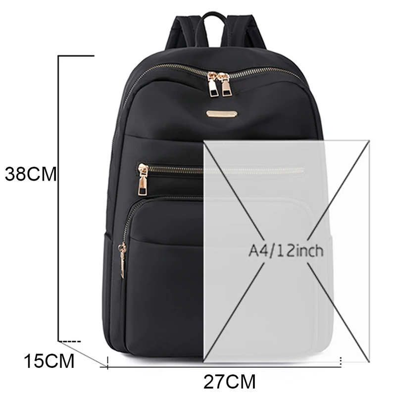 Mochila multifuncional de gran capacidad para mujer, mochila de viaje antirrobo de nailon de alta calidad, resistente al agua, mochilas escolares