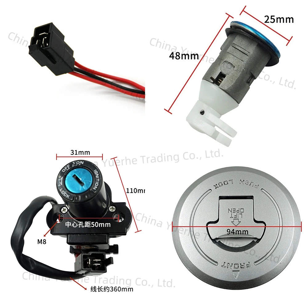 

Ignition Switch Fuel Gas Tank Cap Cover Lock Set for Honda CBR250R 2011-2013 CBR300R 2015-2022 CB250F 2015-2017 CB300F 2015-2019