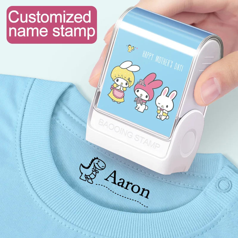Benutzerdefinierter My Melody Namensstempel als Weihnachtsgeschenk – wasserfeste Tintenetiketten, passend für Schulbedarf, Sortierbuch, Notizbuch, Flasche