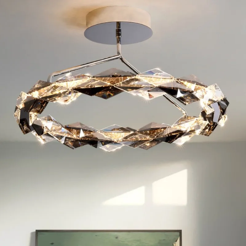 Living room light led ceiling light, bedroom light modern simplicity 2026 new master bedroom light minimalist crystal
