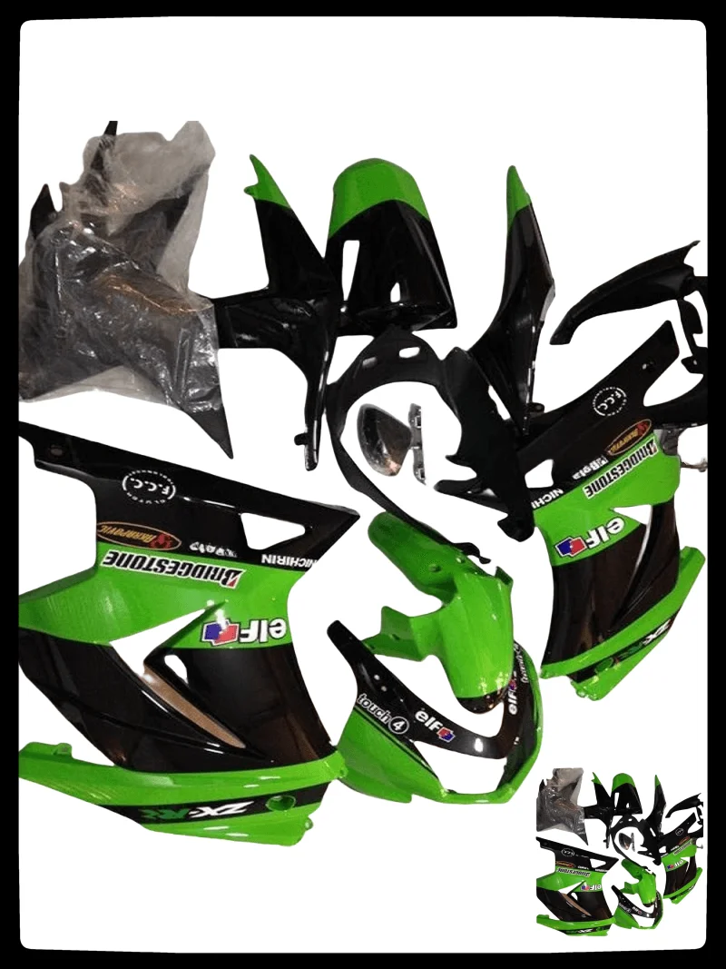 

Комплекты обтекателей для Kawasaki Ninja 250 2008-2014 ZX 250R, новые обтекатели для мотоциклов EX250 08 09 10 14, зеленый, черный комплект