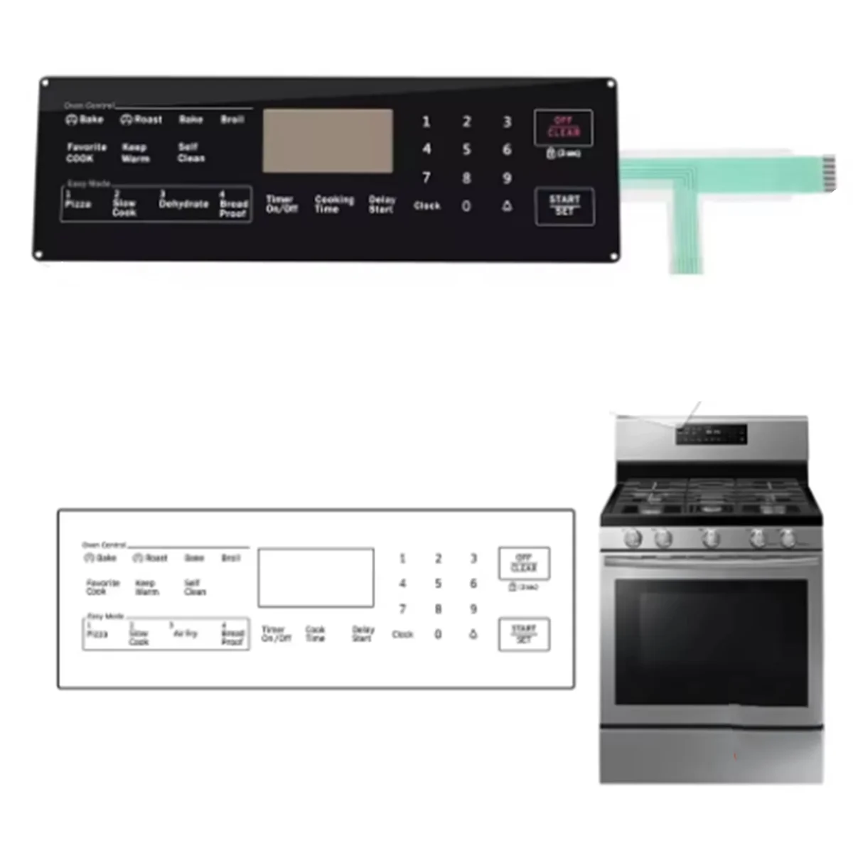 SSR 1Pc DG34-00027B Membrane Switch Touchpad Replacement Parts for NX58H5600SS NX58J5600SG Range Oven Accessories