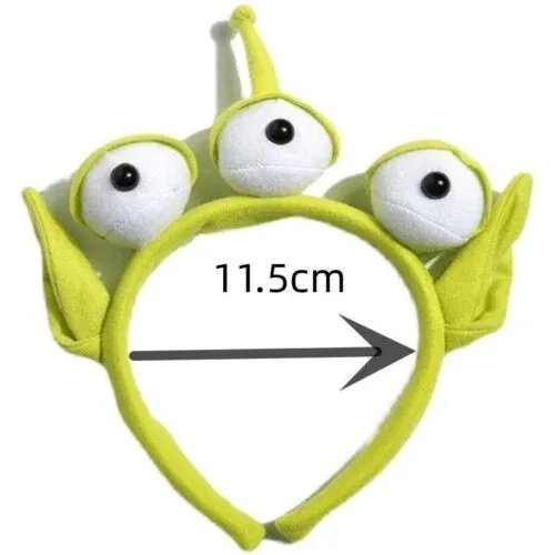 Green Headband Alien Cosplay Costume Accessories Anime Three-eyes Monster Hair Bands Cute Funny Cartoon Hairbands For Girls image 4