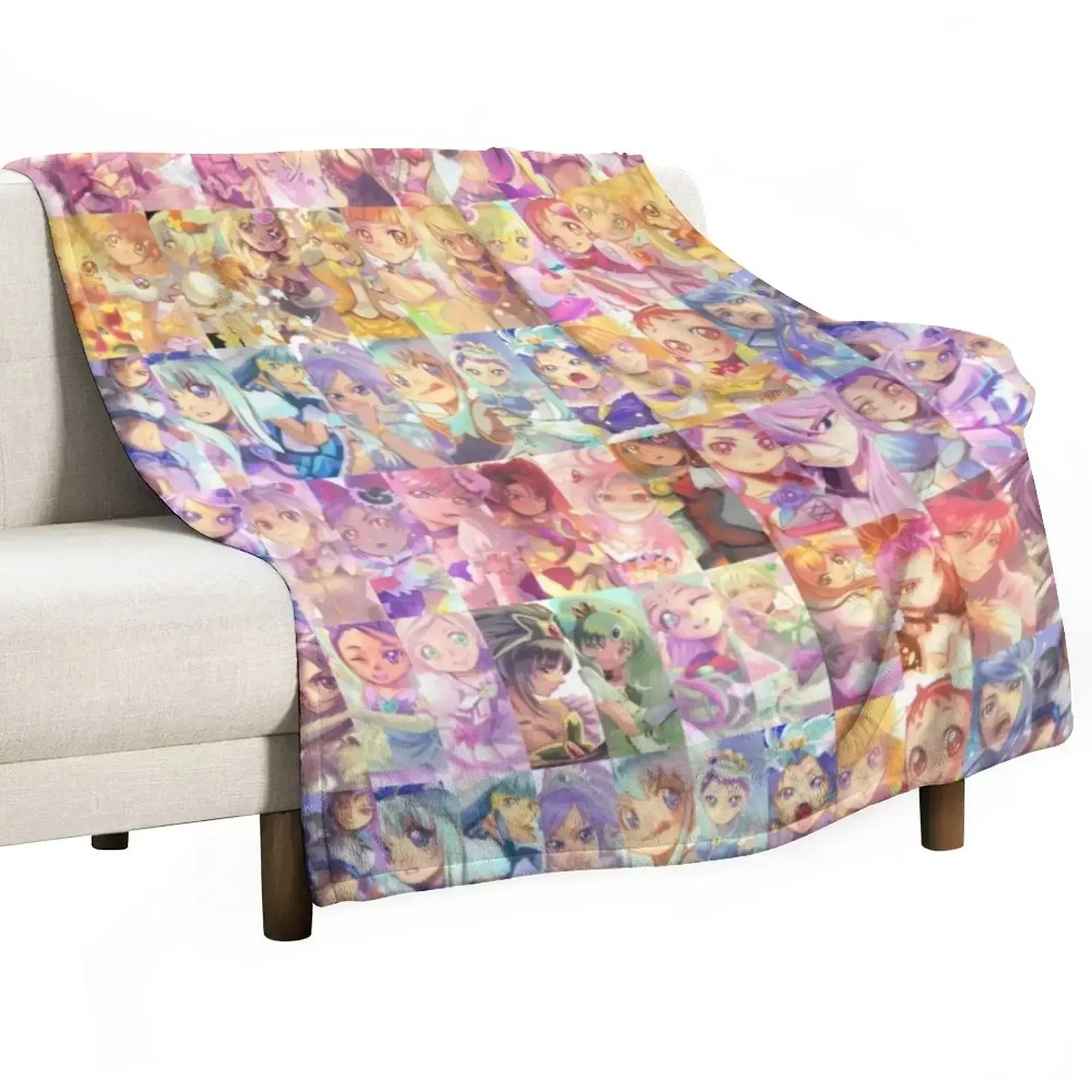 Precure All Stars - New Stage - Mirai No Tomodachi Throw Blanket Decoratives valentine gift ideas Picnic Camping Travel Blankets