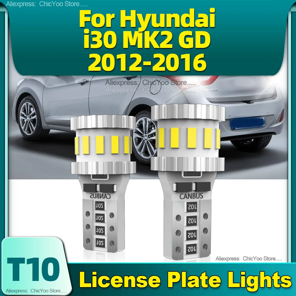 

6000K W5W LED T10 Canbus Bulb 18SMD Car License Plate Lamp Super Bright 12V For Hyundai i30 MK2 GD 2012 2013 2014 2015 2016