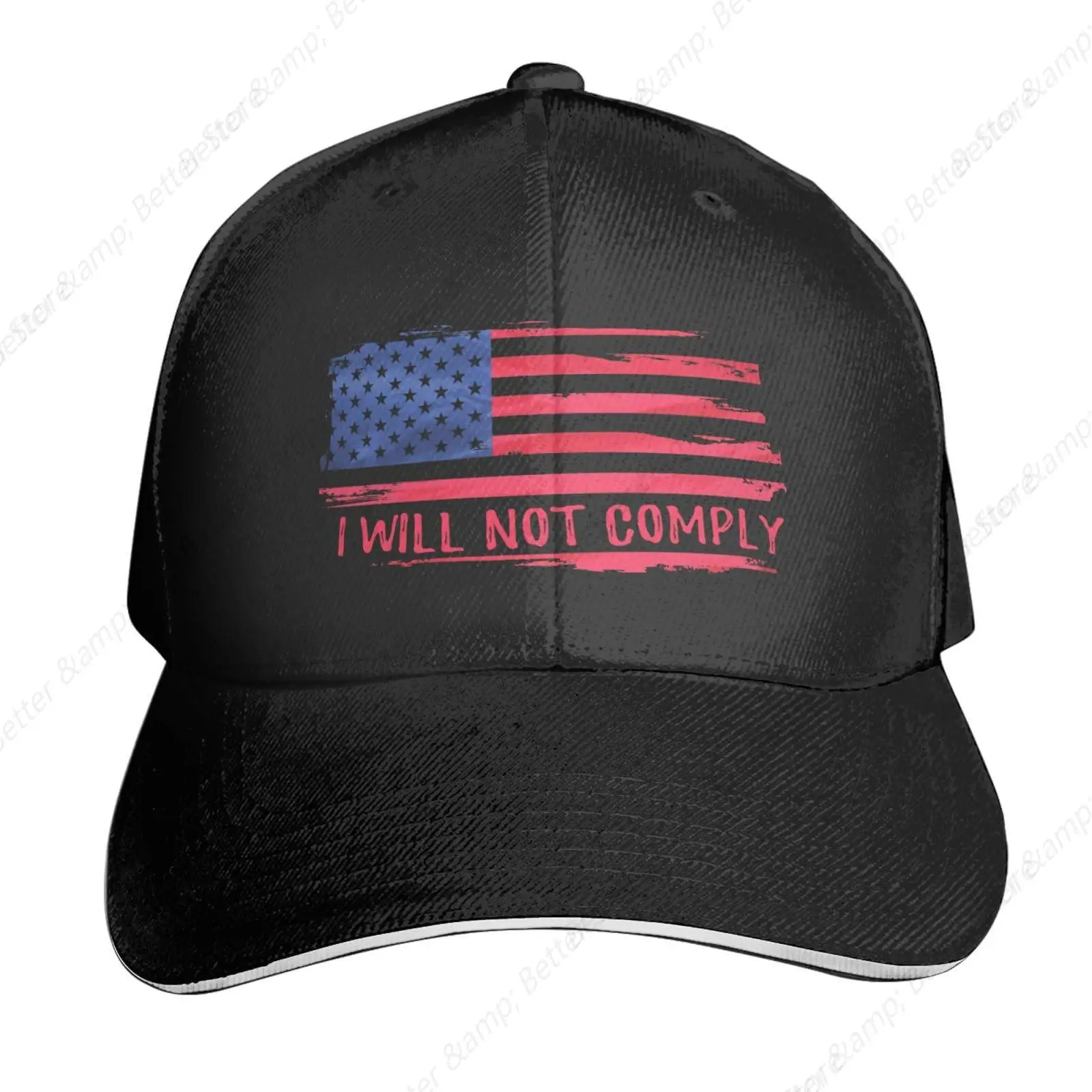 I Will Not Comply Baseball Cap for Men Women Snapback Hat Peaked Cap Sun Shade Sunprotection Hats