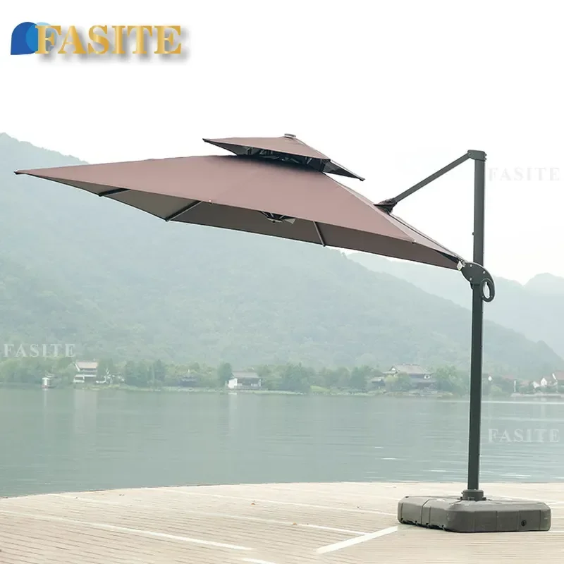 For Outdoor Garden Villa Yard Commercial Security Pavilion Roman Parasol Sun Umbrella Large Shade Durable Weather Resistant