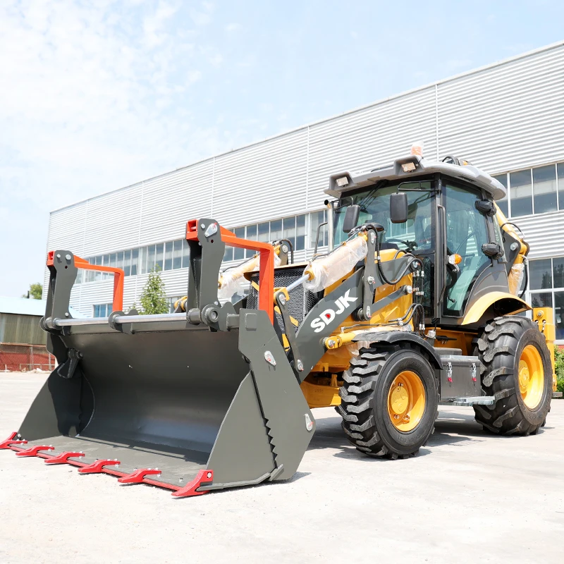 Factory Supply Directly 8ton 9ton 10ton Backhoe Loader with 4X4 Four-Wheel Steering System Reinforced Telescopic Boom