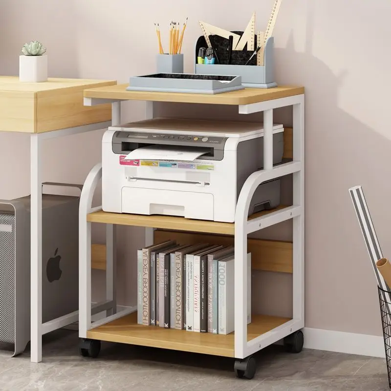 

Multi-Tier Organizer Shelf Modern Rolling Cart for Office/Home Storage Rack for Desk Supplies Space-Saving Filing Cabinet