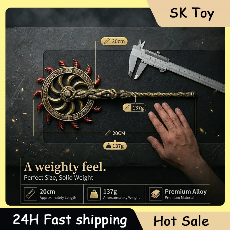 

20cm Game Sword Ghiza's Wheel Rotating Version Props Model Metal Crafts Decorations Figure Ornament Gifts Collections