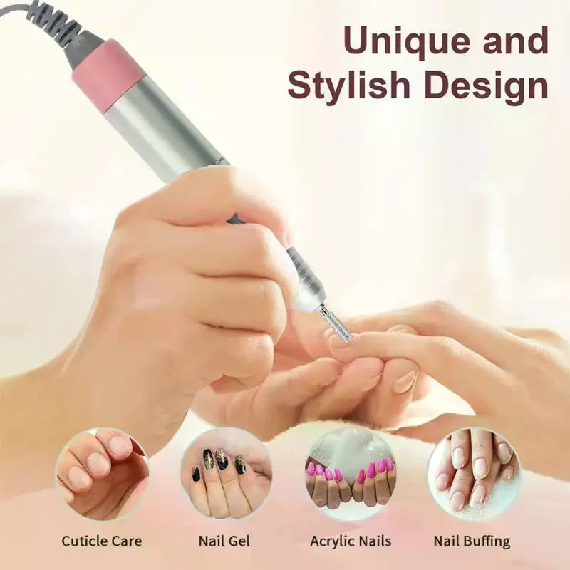 Rękojeść do elektrycznej frezarki do paznokci 35000 obr./min, 5 pinów, wymienna końcówka do pedicure, narzędzie do manicure, akcesorium kosmetyczne