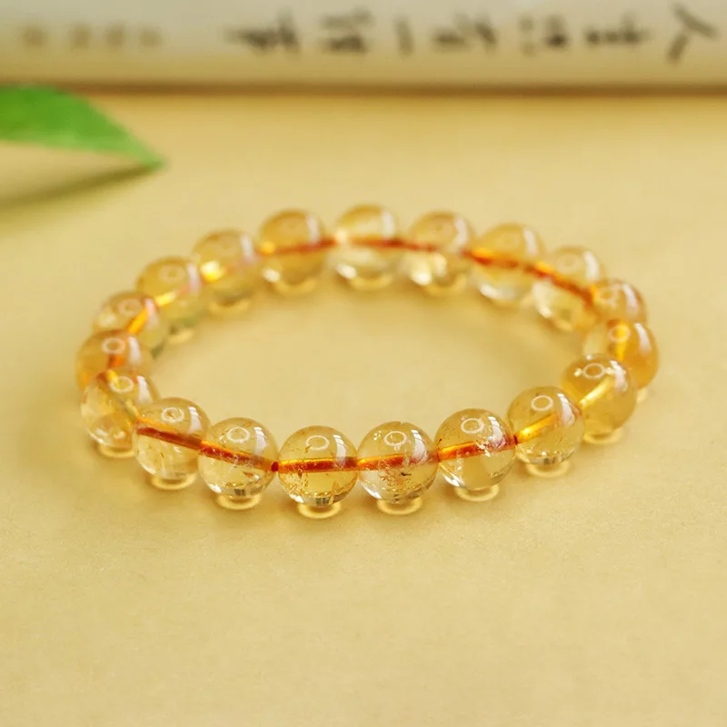 

Браслет из натурального цитрина, бразильский цвет, браслет сокровища, ювелирные изделия