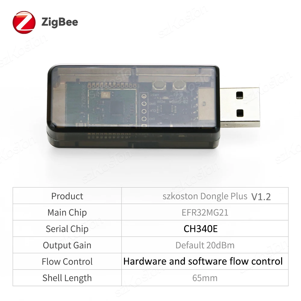 Dongle USB Zigbee 3,0 basado en laboratorios de silicio EFR32MG21 adaptador Universal Zigbee Gateway ZB-GW04 compatible con ZHA Zigbee2MQTT openHAB