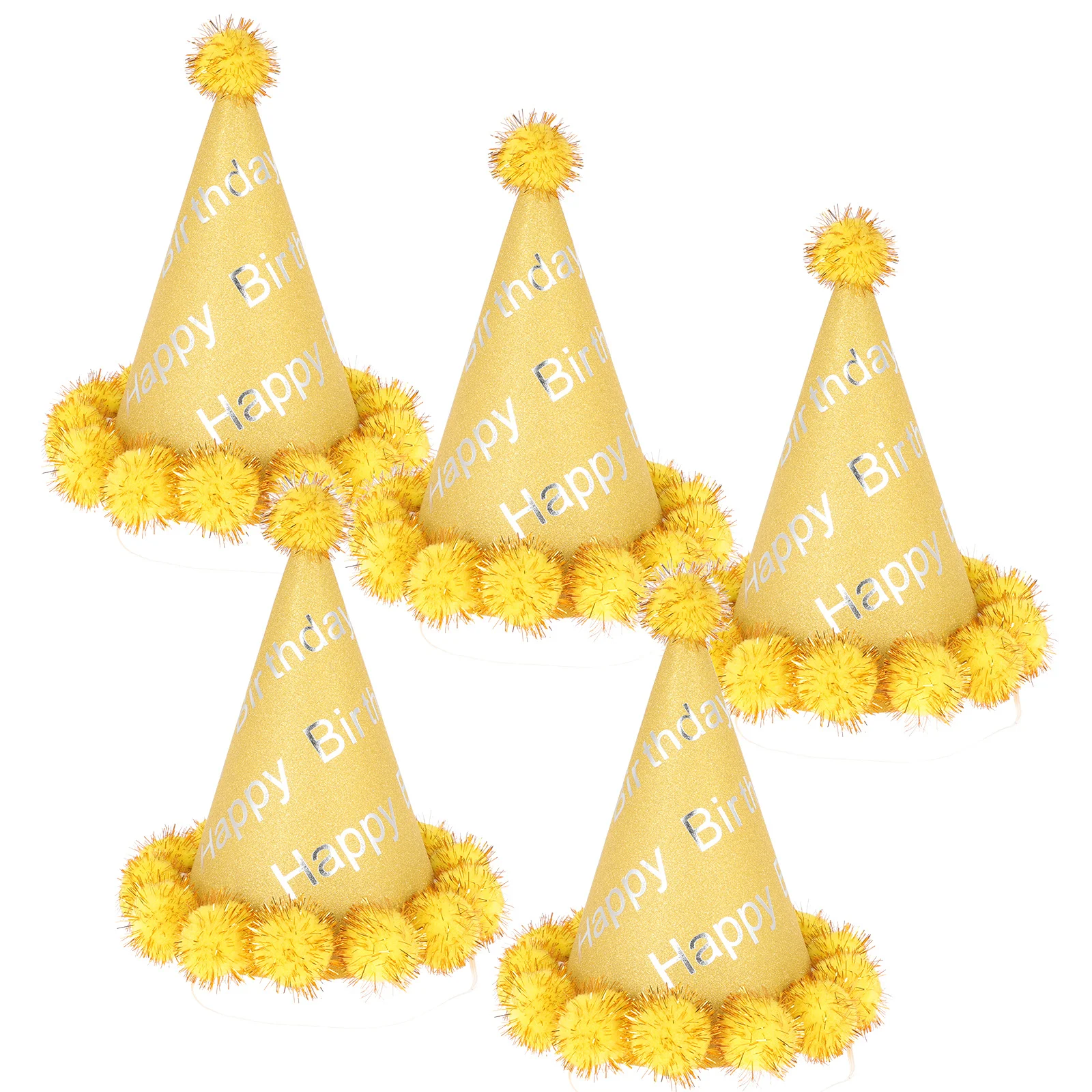 

5Pcs Crown Hats Premium Paper Material Fashionable Outlook Birthday Hat for Kids Adults Party Cone Hat Decor Birthday Party Hats