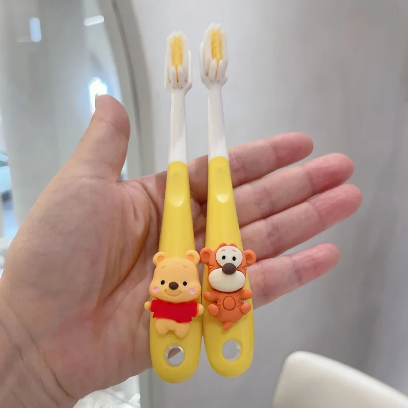 Disney Pooh Bear Stitch Toothbrush Soft Bristles Cartoon Children Tooth Brush Teeth Deep Cleaning Girl Dental Oral Care Brushes