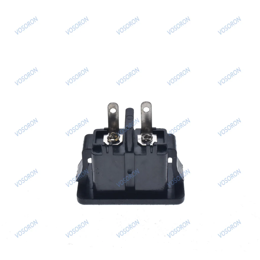 10Pcs Black Male Plug IEC320 C8 Power Socket Connector AC 250V 2.5A 2Pin