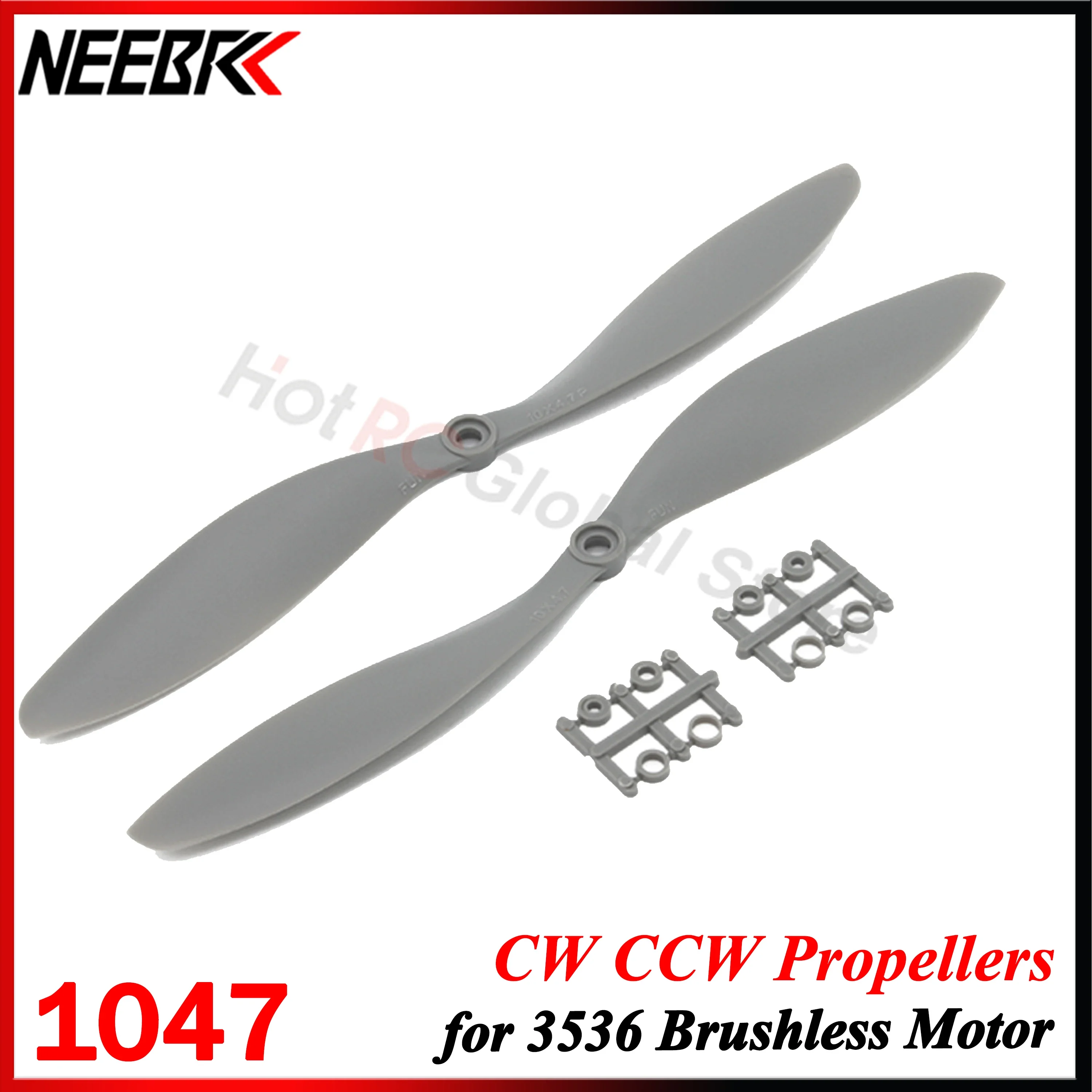 

NEEBRC 1047 10x4.7 Low Noise CW CCW 2 Blade Propellers for FPV Racing Drone RC Airplane Quadcopter F450 Brushless 3536 Motor