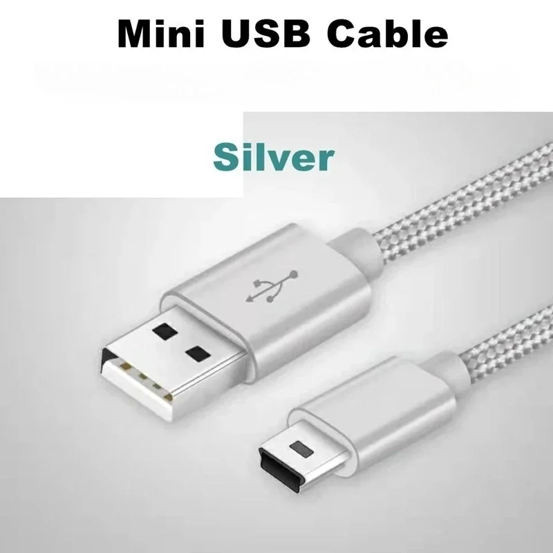 Câble Mini USB 5 broches de 1M, 1,5M, 2M, Câble de Synchronisation de Données et de Charge Rapide Mini USB vers USB pour MP3, MP4, DVR de Voiture, GPS, Appareil Photo Numérique, Disque Dur